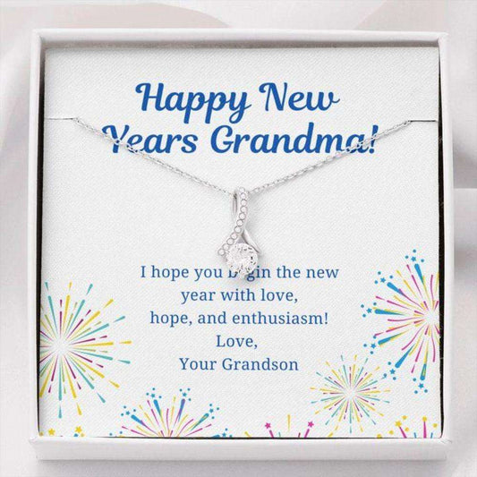 Grandmother Necklace “ Gift To Grandma “ Necklace With Message Card Grandma Happy New Years From Grandson Gifts for Grandmother Rakva