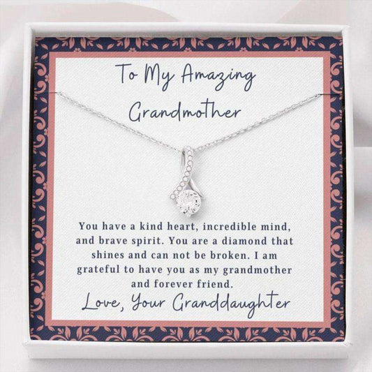 Grandmother Necklace “ Gift To Grandma “ Necklace With Message Card To Grandmother From Granddaughter Gifts For Daughter Rakva