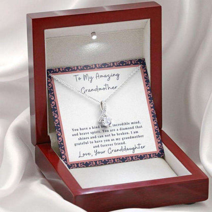 Grandmother Necklace “ Gift To Grandma “ Necklace With Message Card To Grandmother From Granddaughter Gifts For Daughter Rakva