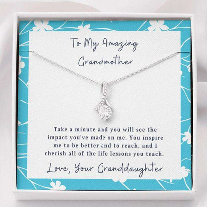 Grandmother Necklace “ Gift To Grandma “ Necklace With Message Card To My Grandmother From Granddaughter Gifts For Daughter Rakva