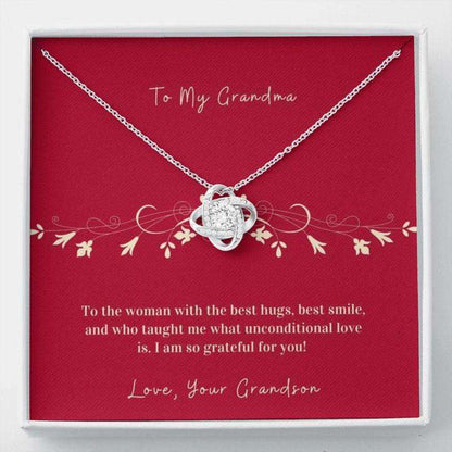 Grandmother Necklace, Gift To Grandmother From Grandson “ Gift Necklace Message Card Gifts for Grandmother Rakva