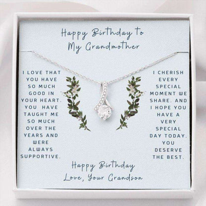 Grandmother Necklace, Gift To Grandmother “ Gift Necklace Message Card “ Birthday To My Grandma “ To Grandmother From Grandson Gifts for Grandmother Rakva