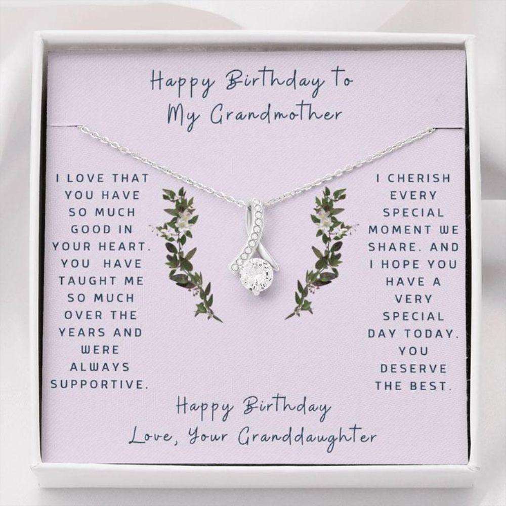 Grandmother Necklace, Gift To Grandmother “ Gift Necklace Message Card “ Birthday To My Grandmother “ Grandma From Granddaughter Gifts For Daughter Rakva