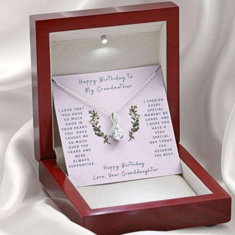 Grandmother Necklace, Gift To Grandmother “ Gift Necklace Message Card “ Birthday To My Grandmother “ Grandma From Granddaughter Gifts For Daughter Rakva