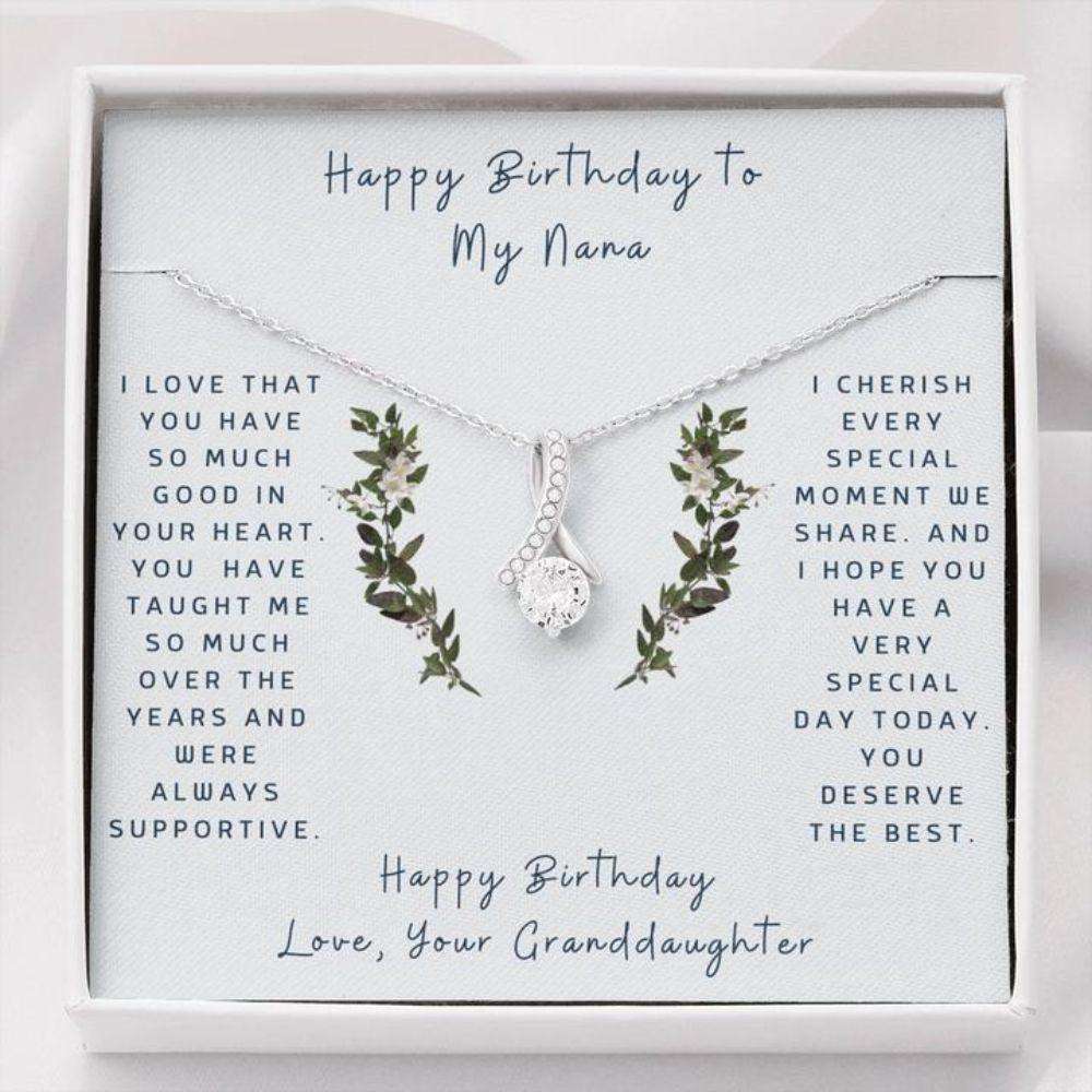 Grandmother Necklace, Gift To Grandmother “ Gift Necklace Message Card “ Birthday To My Nana- From Granddaughter Gifts For Daughter Rakva