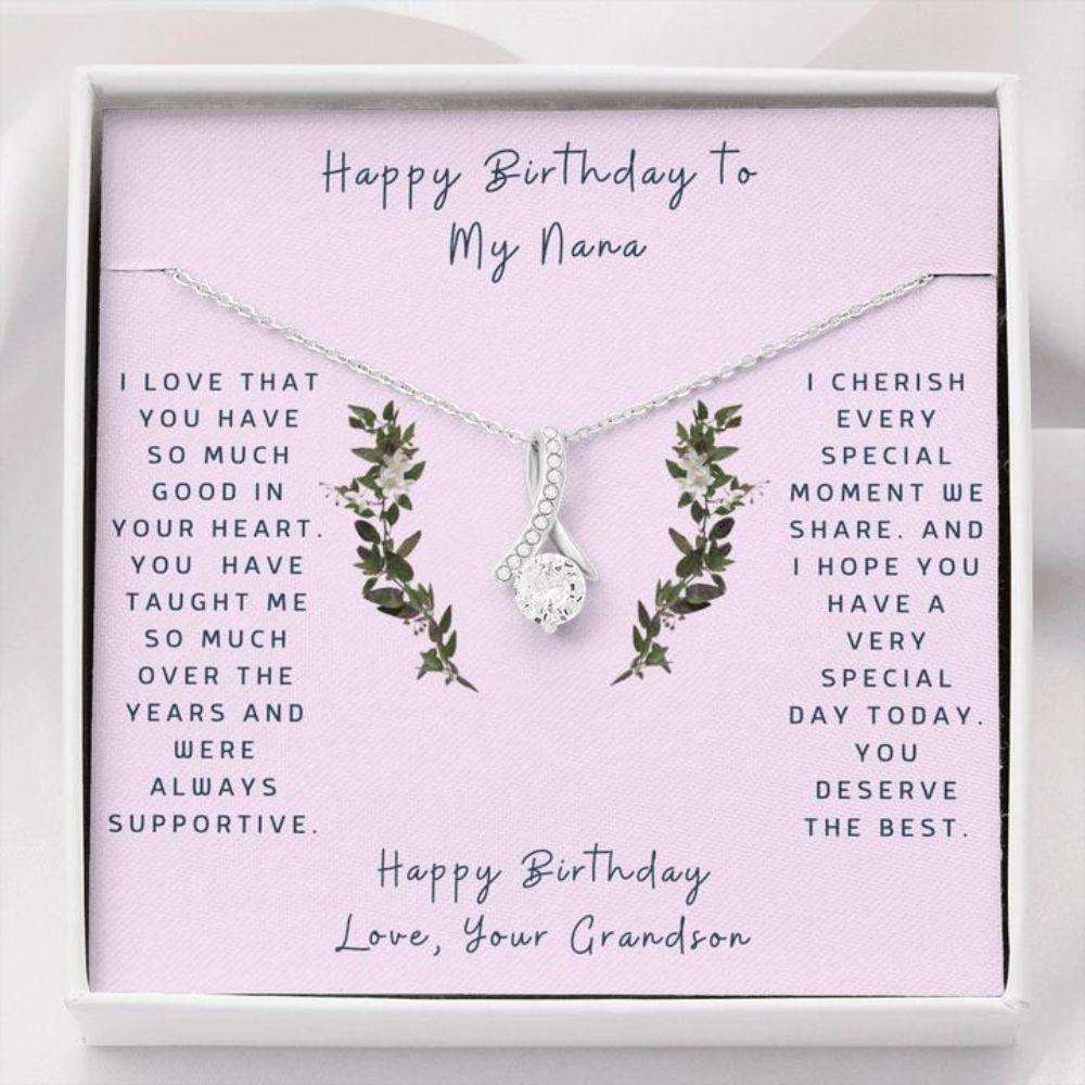 Grandmother Necklace, Gift To Grandmother “ Gift Necklace Message Card “ Birthday To My Nana “ From Grandson Gifts for Grandmother Rakva