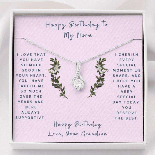 Grandmother Necklace, Gift To Grandmother “ Gift Necklace Message Card “ Birthday To My Nana “ From Grandson Gifts for Grandmother Rakva