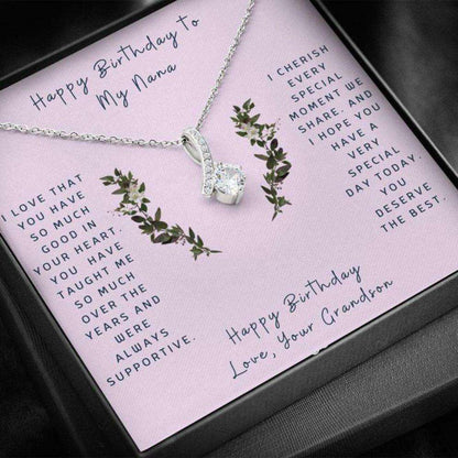 Grandmother Necklace, Gift To Grandmother “ Gift Necklace Message Card “ Birthday To My Nana “ From Grandson Gifts for Grandmother Rakva