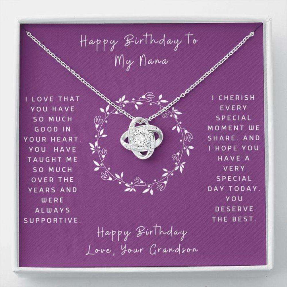 Grandmother Necklace, Gift To Grandmother “ Gift Necklace Message Card “ Birthday To Nana From Grandson “ Circle Gifts for Grandmother Rakva