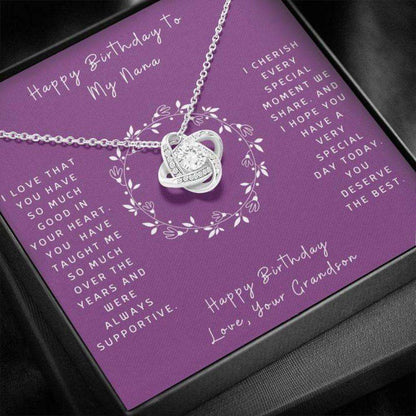 Grandmother Necklace, Gift To Grandmother “ Gift Necklace Message Card “ Birthday To Nana From Grandson “ Circle Gifts for Grandmother Rakva