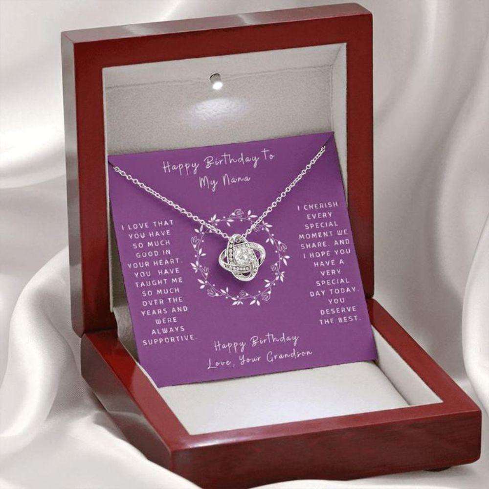 Grandmother Necklace, Gift To Grandmother “ Gift Necklace Message Card “ Birthday To Nana From Grandson “ Circle Gifts for Grandmother Rakva