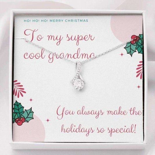 Grandmother Necklace “ Gift To Grandmother “ Happy Holidays To My Cool Grandma Beauty Necklace Gifts for Grandmother Rakva