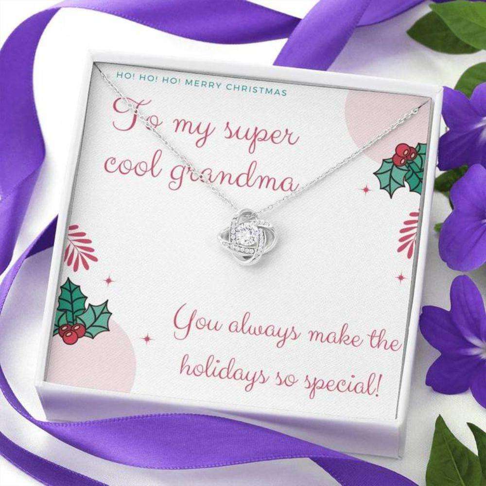 Grandmother Necklace “ Gift To Grandmother “ Happy Holidays To My Cool Grandma Necklace Gifts for Grandmother Rakva