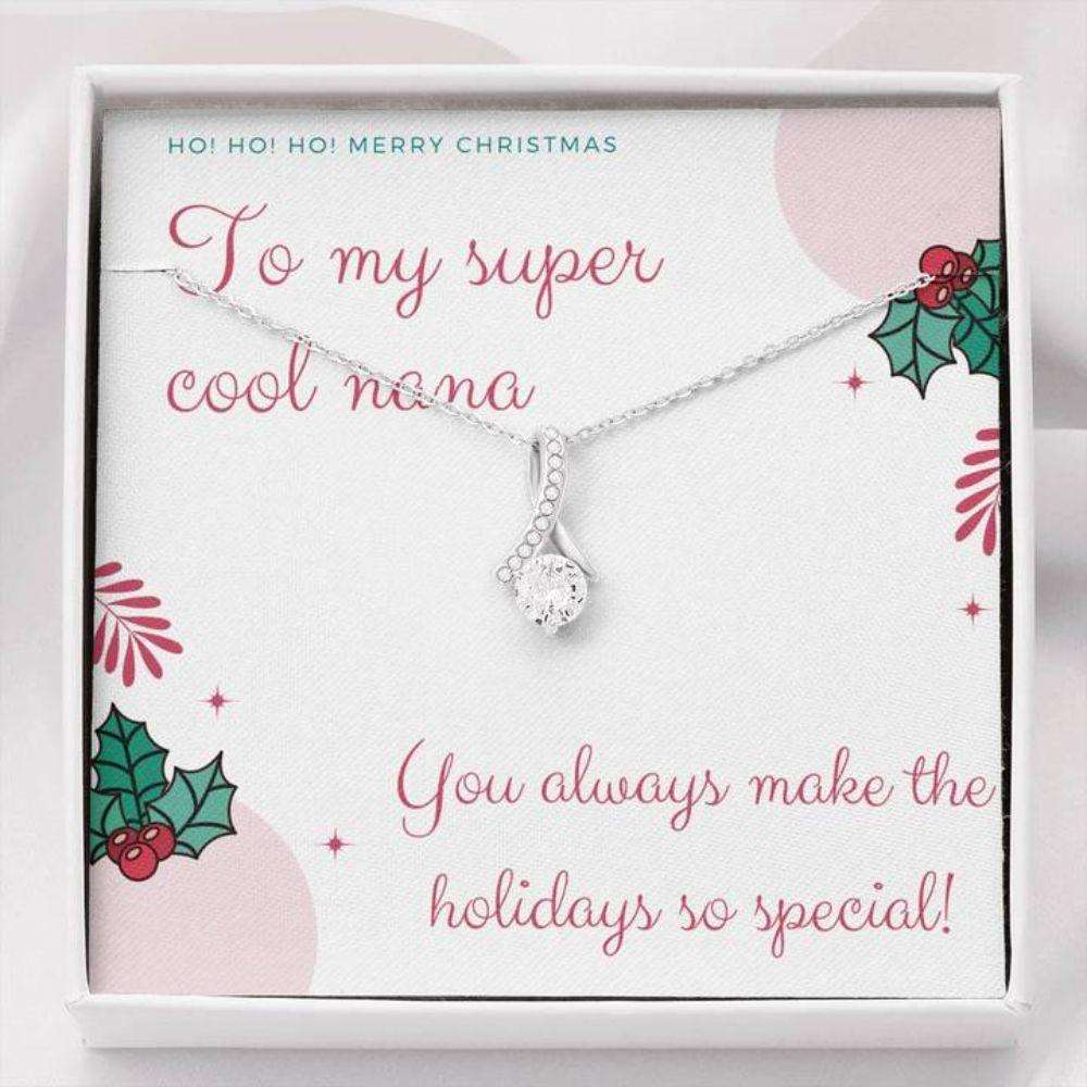 Grandmother Necklace “ Gift To Grandmother “ Happy Holidays To My Cool Nana Beauty Necklace Gifts for Grandmother Rakva