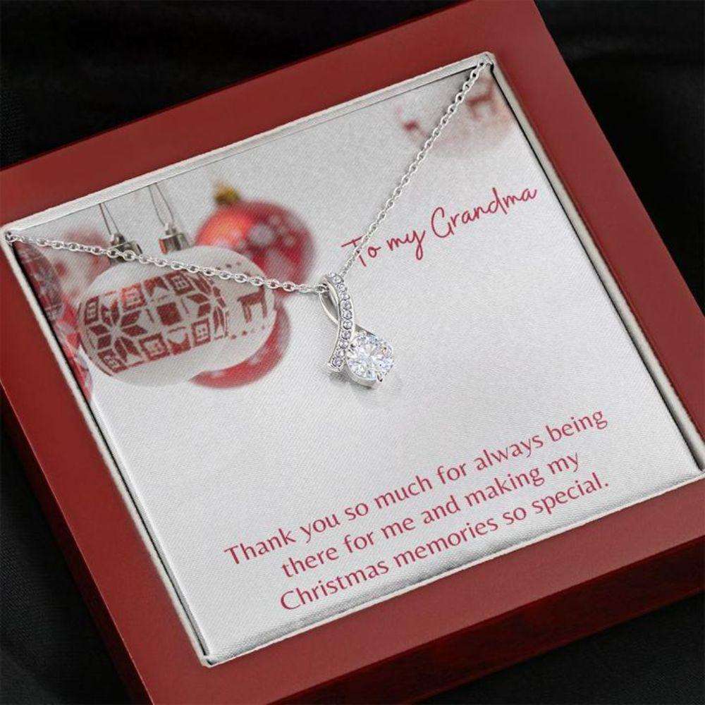 Grandmother Necklace “ Gift To Grandmother “ Nana Holiday Red The Gifts for Grandmother Rakva