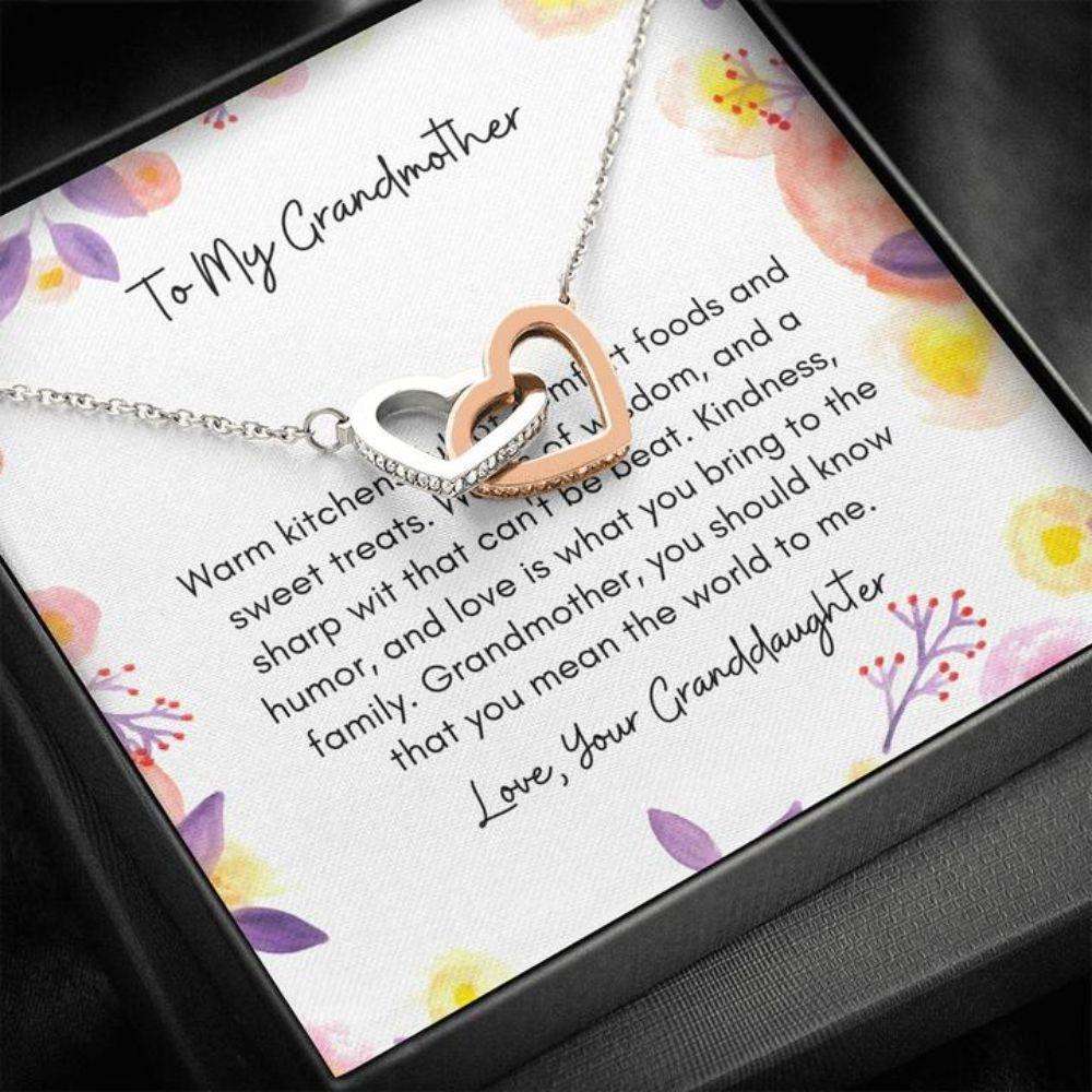 Grandmother Necklace “ Gift To Grandmother “ Necklace Message Card To My Grandmother From Granddaughter Warm Kitchen Gifts For Daughter Rakva