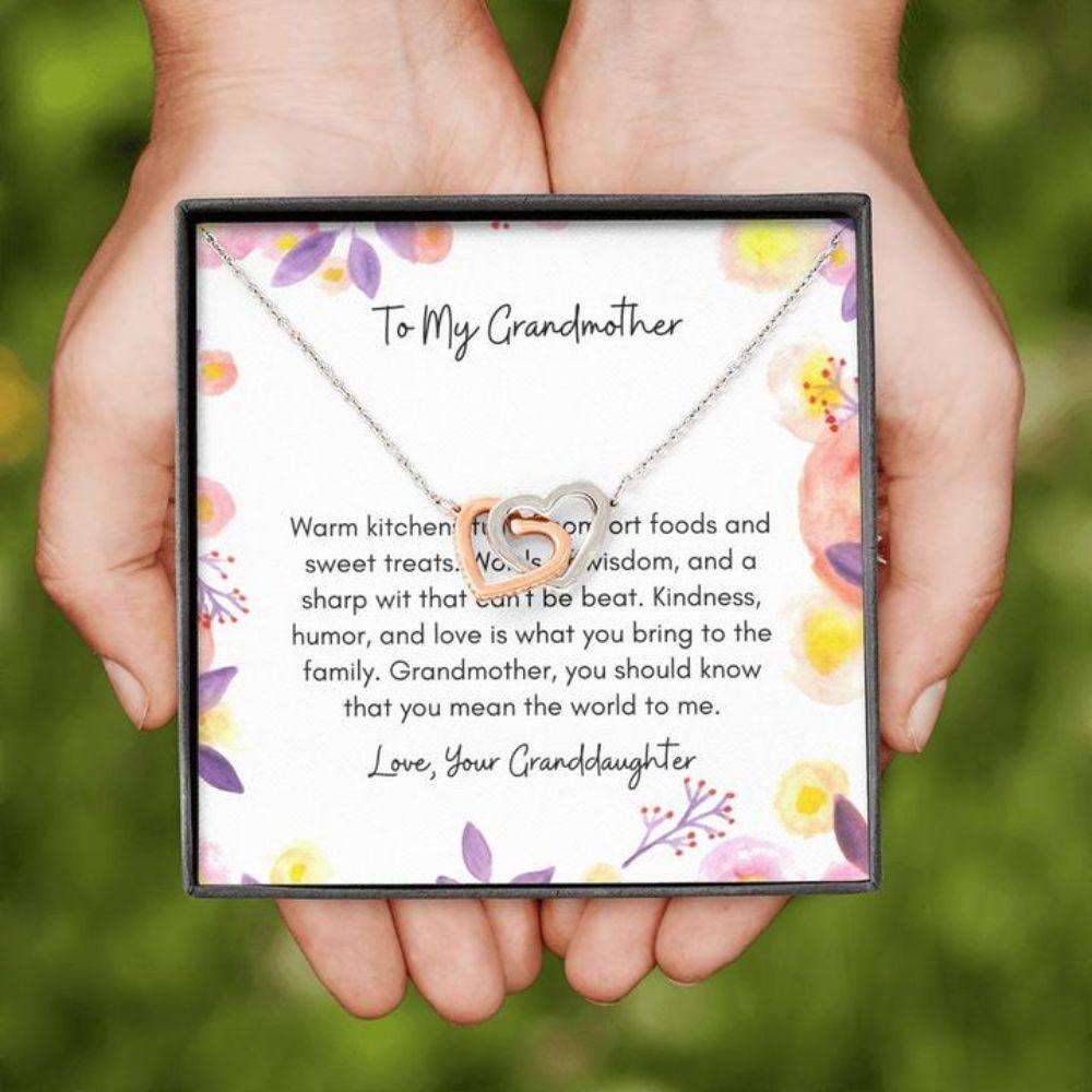 Grandmother Necklace “ Gift To Grandmother “ Necklace Message Card To My Grandmother From Granddaughter Warm Kitchen Gifts For Daughter Rakva