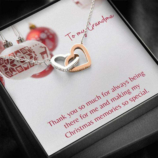 Grandmother Necklace “ Gift To Grandmother Necklace With Message Card Grandma Holiday Red Gifts for Grandmother Rakva