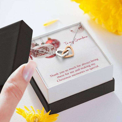 Grandmother Necklace “ Gift To Grandmother Necklace With Message Card Grandma Holiday Red Gifts for Grandmother Rakva