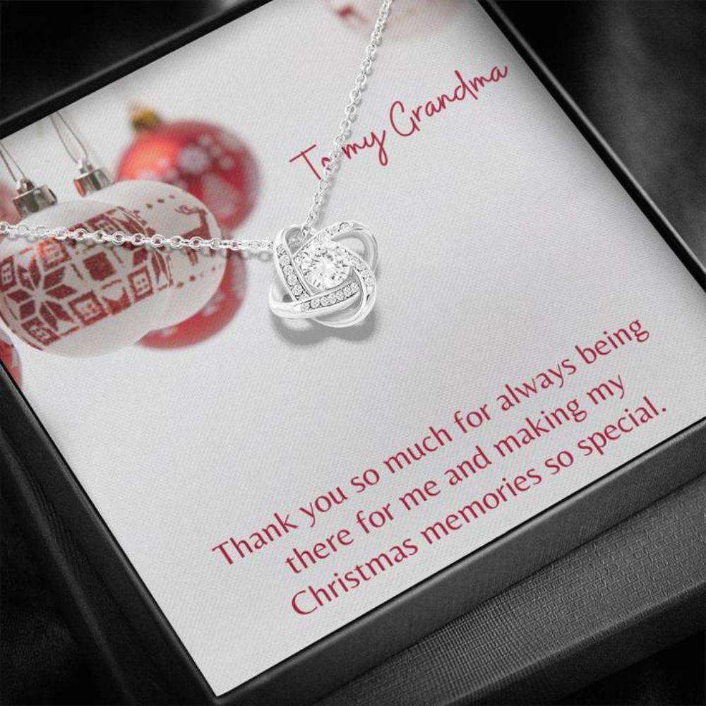 Grandmother Necklace “ Gift To Grandmother Necklace With Message Card Grandma Holiday Red Stronger Together Gifts for Grandmother Rakva