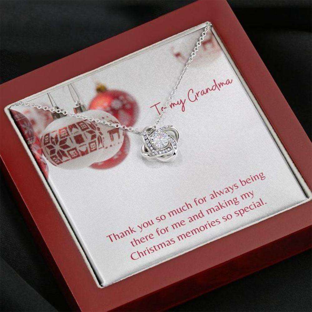 Grandmother Necklace “ Gift To Grandmother Necklace With Message Card Grandma Holiday Red Stronger Together Gifts for Grandmother Rakva