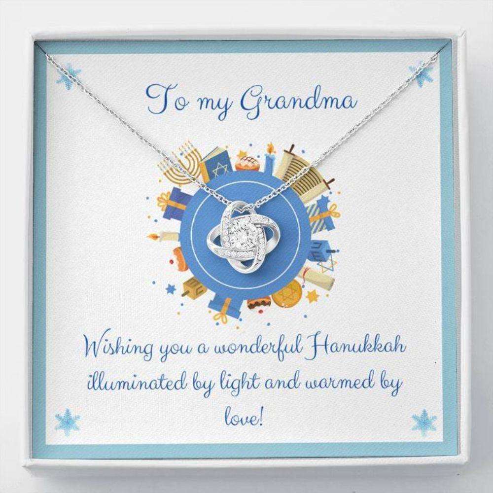 Grandmother Necklace “ Gift To Grandmother Necklace With Message Card Happy Hanukkah Grandma Gifts for Grandmother Rakva