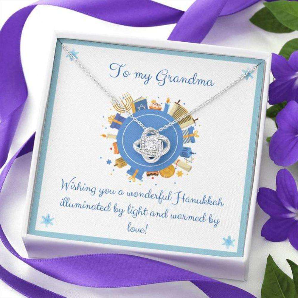 Grandmother Necklace “ Gift To Grandmother Necklace With Message Card Happy Hanukkah Grandma Gifts for Grandmother Rakva