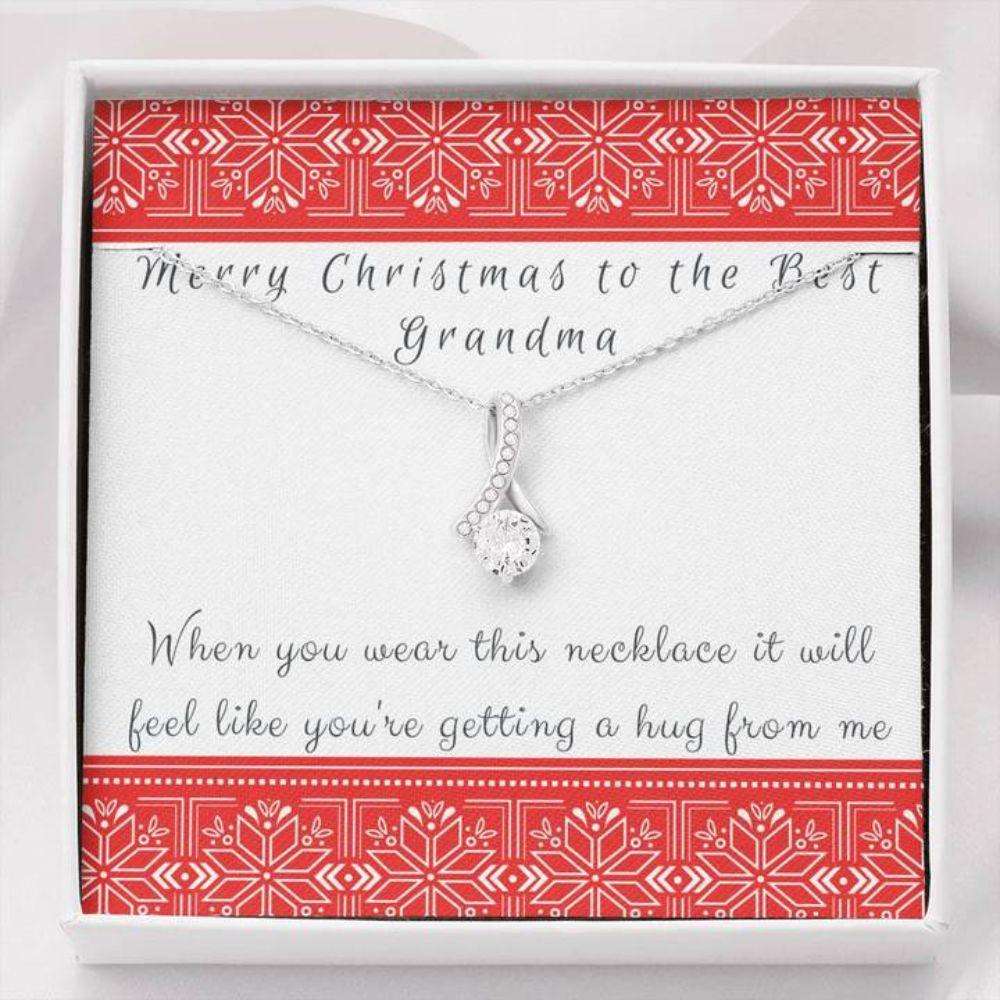 Grandmother Necklace “ Gift To Grandmother “ To Grandma Hug Christmas Necklace Gifts for Grandmother Rakva