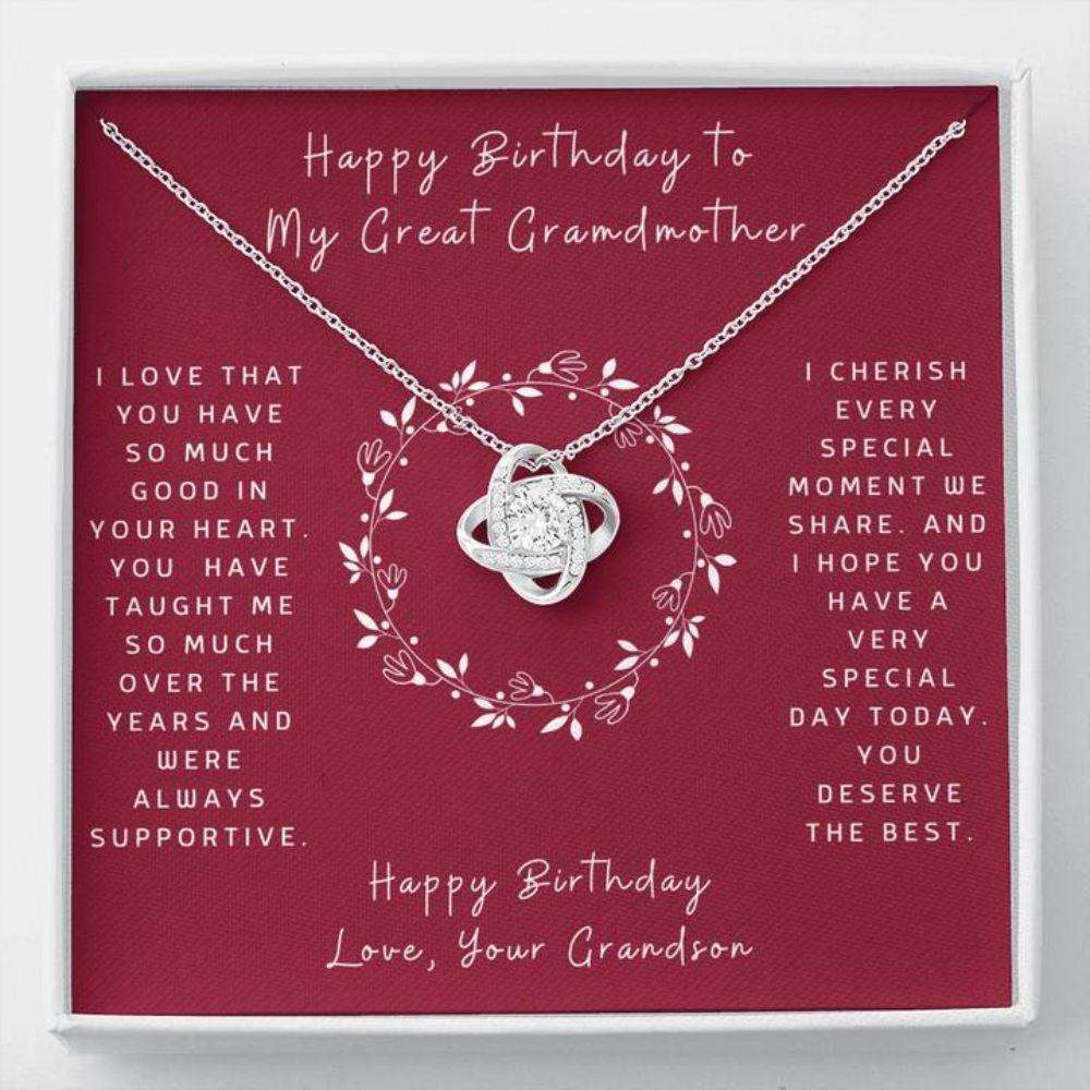 Grandmother Necklace, Gift To Great Grandmother “ Gift Necklace Message Card “ Birthday To Great Grandmother Gifts for Grandmother Rakva