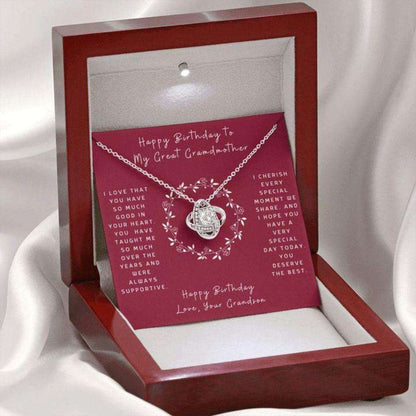 Grandmother Necklace, Gift To Great Grandmother “ Gift Necklace Message Card “ Birthday To Great Grandmother Gifts for Grandmother Rakva