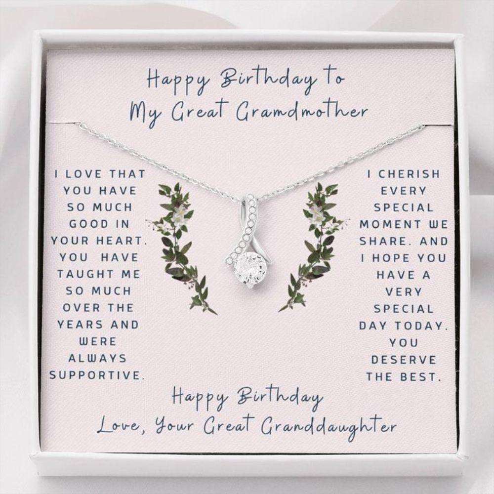 Grandmother Necklace, Gift To Great Grandmother “ Gift Necklace Message Card “ Birthday “ To Great Grandmother Gifts for Grandmother Rakva