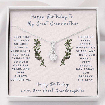 Grandmother Necklace, Gift To Great Grandmother “ Gift Necklace Message Card “ Birthday “ To Great Grandmother Gifts for Grandmother Rakva