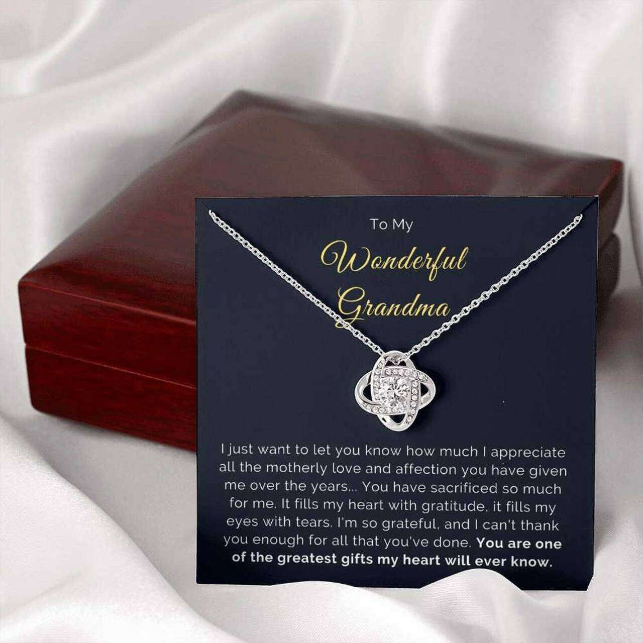 Grandmother Necklace, Gift To Wonderful Grandma Necklace Can’T Thank You Enough Gifts for Grandmother Rakva