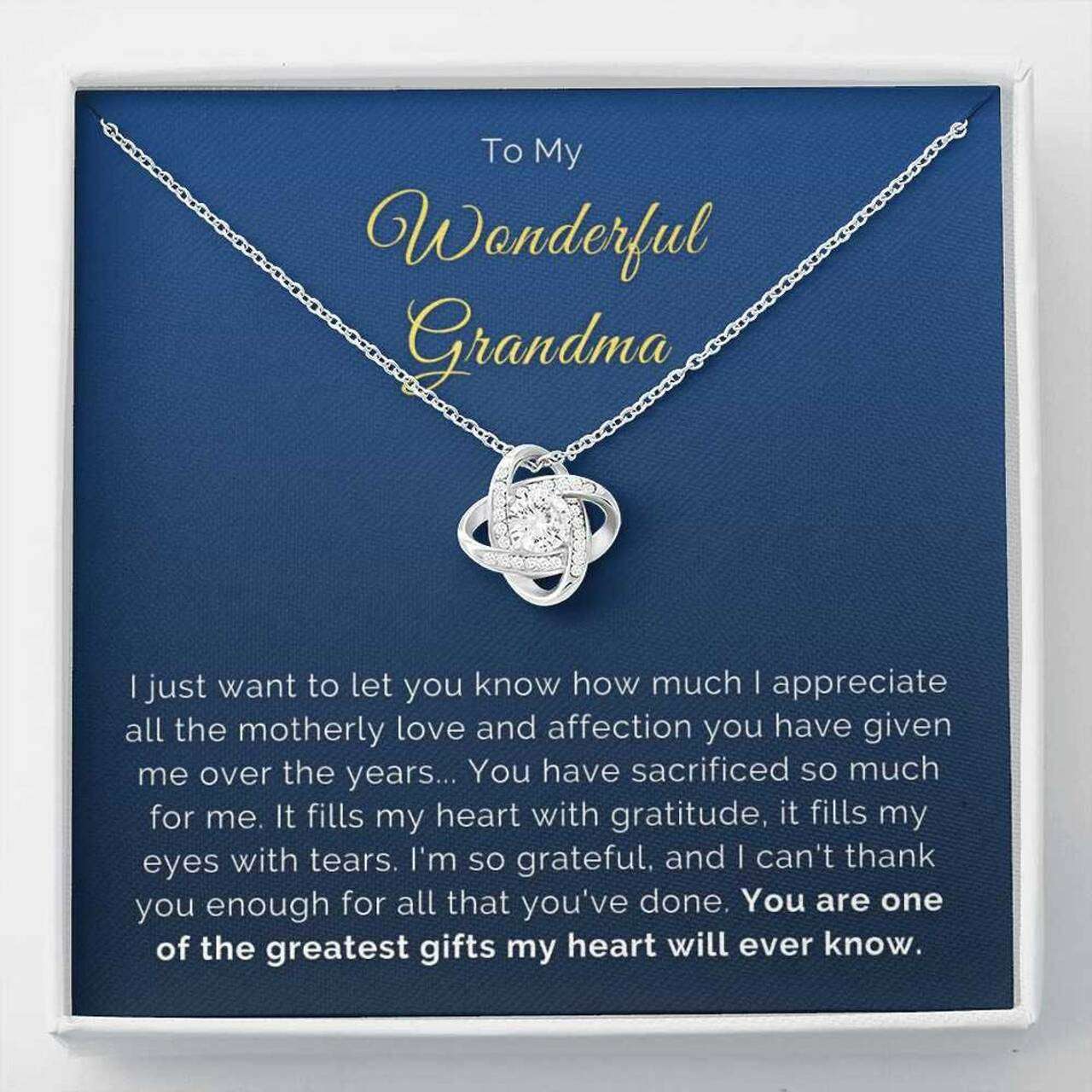 Grandmother Necklace, Gift To Wonderful Grandma Necklace The Greatest Gift Gifts for Grandmother Rakva