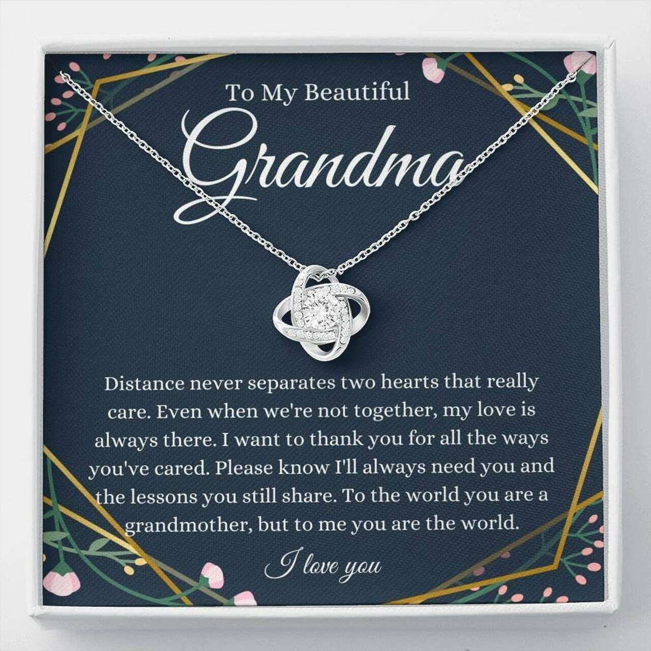 Grandmother Necklace, Giftto Beautiful Grandma Necklace You’Re The World Gifts for Grandmother Rakva