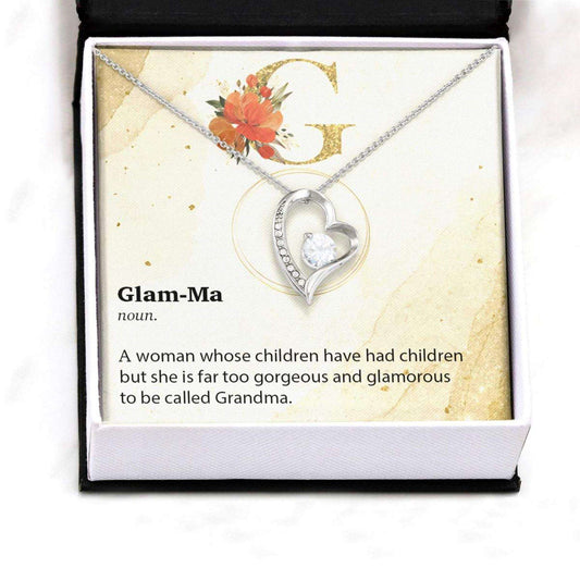 Grandmother Necklace, Glam-Ma Definition Gift On Mother’S Forever Love Necklaces Gifts for Grandmother Rakva