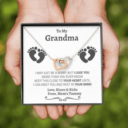 Grandmother Necklace, Grandma Necklace Gift From Baby, Gifts For Grandparents From Baby, Soon To Be Gifts for Grandmother Rakva