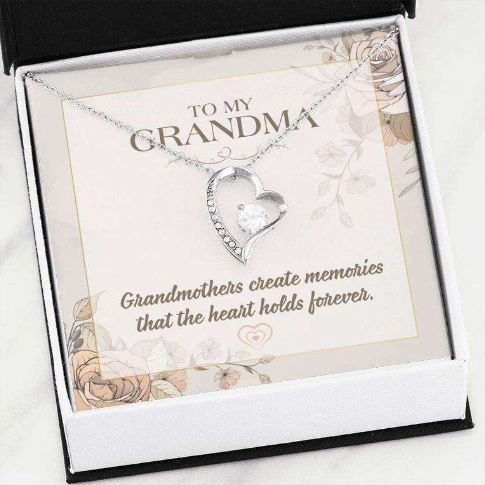 Grandmother Necklace, Grandma Necklace Gift “ Message Card For Grandma “ Statement Heart Necklace “ Congrats New Grandma Gifts for Grandmother Rakva