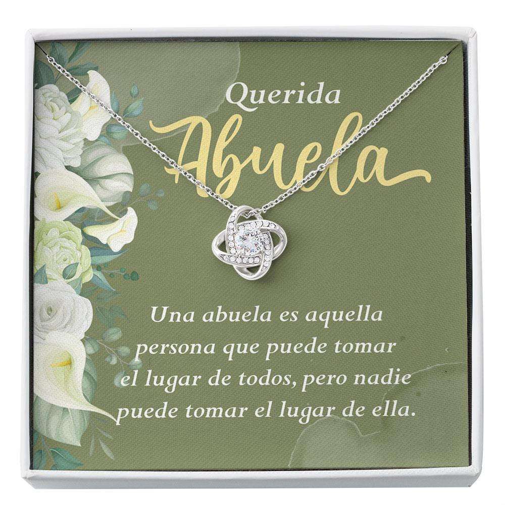 Grandmother Necklace, Grandma Necklace Spanish Abuela Bling Heart Gift New Grandma Abuela Latina Gift Custom Necklace Gifts for Grandmother Rakva