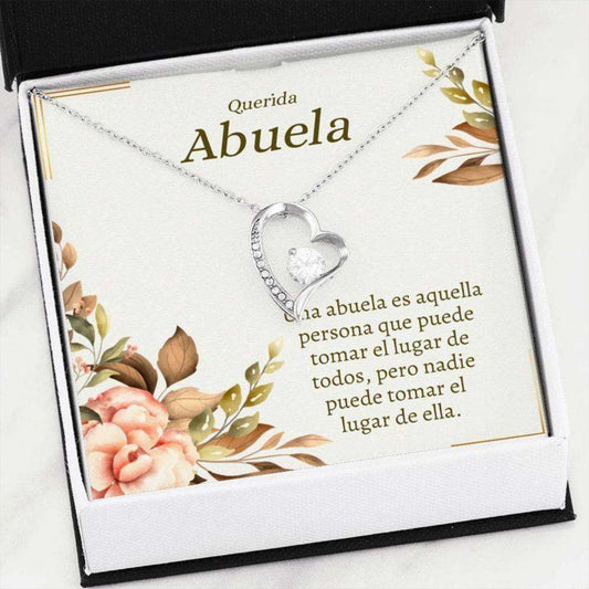 Grandmother Necklace, Grandma Necklace Spanish “ Abuela Bling Heart “ Gift New Grandma “ Abuela Latina Gift Gifts for Grandmother Rakva