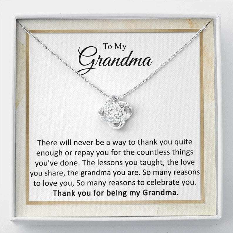 Grandmother Necklace, Grandma Necklace With Poem, Mother’S Day Gift, Grandmother Gift For Christmas Birthday, Nana Gift Gifts for Grandmother Rakva