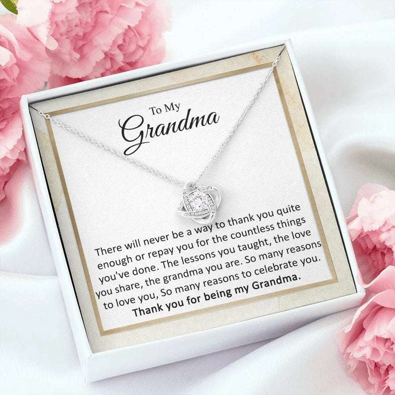 Grandmother Necklace, Grandma Necklace With Poem, Mother’S Day Gift, Grandmother Gift For Christmas Birthday, Nana Gift Gifts for Grandmother Rakva