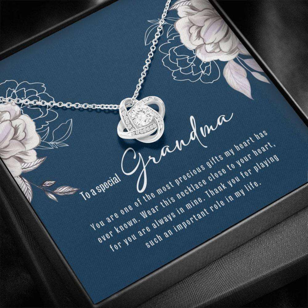 Grandmother Necklace, Grandmother Gift, Nana Gift, Gifts For Grandma, Sentimental Gifts From Grandchildren, Love Knot Necklace Gifts for Grandmother Rakva