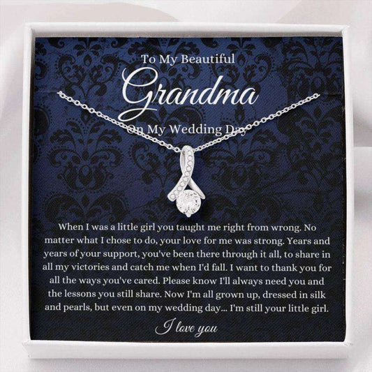 Grandmother Necklace, Grandmother Of The Bride Necklace Gift From Granddaughter, Bride To Grandma Wedding Day Gift Gifts For Daughter Rakva