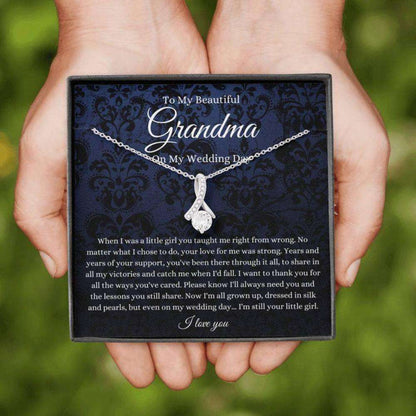 Grandmother Necklace, Grandmother Of The Bride Necklace Gift From Granddaughter, Bride To Grandma Wedding Day Gift Gifts For Daughter Rakva