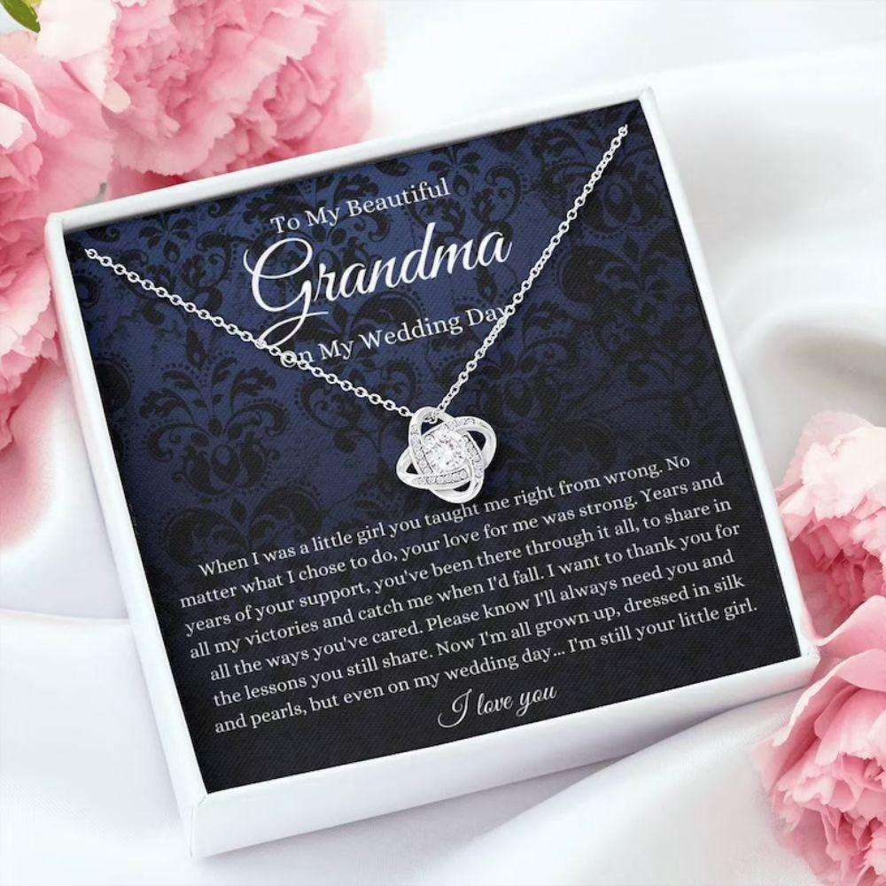 Grandmother Necklace, Grandmother Of The Bride Necklace Gift From Granddaughter, Grandma Wedding Gift Gifts For Daughter Rakva