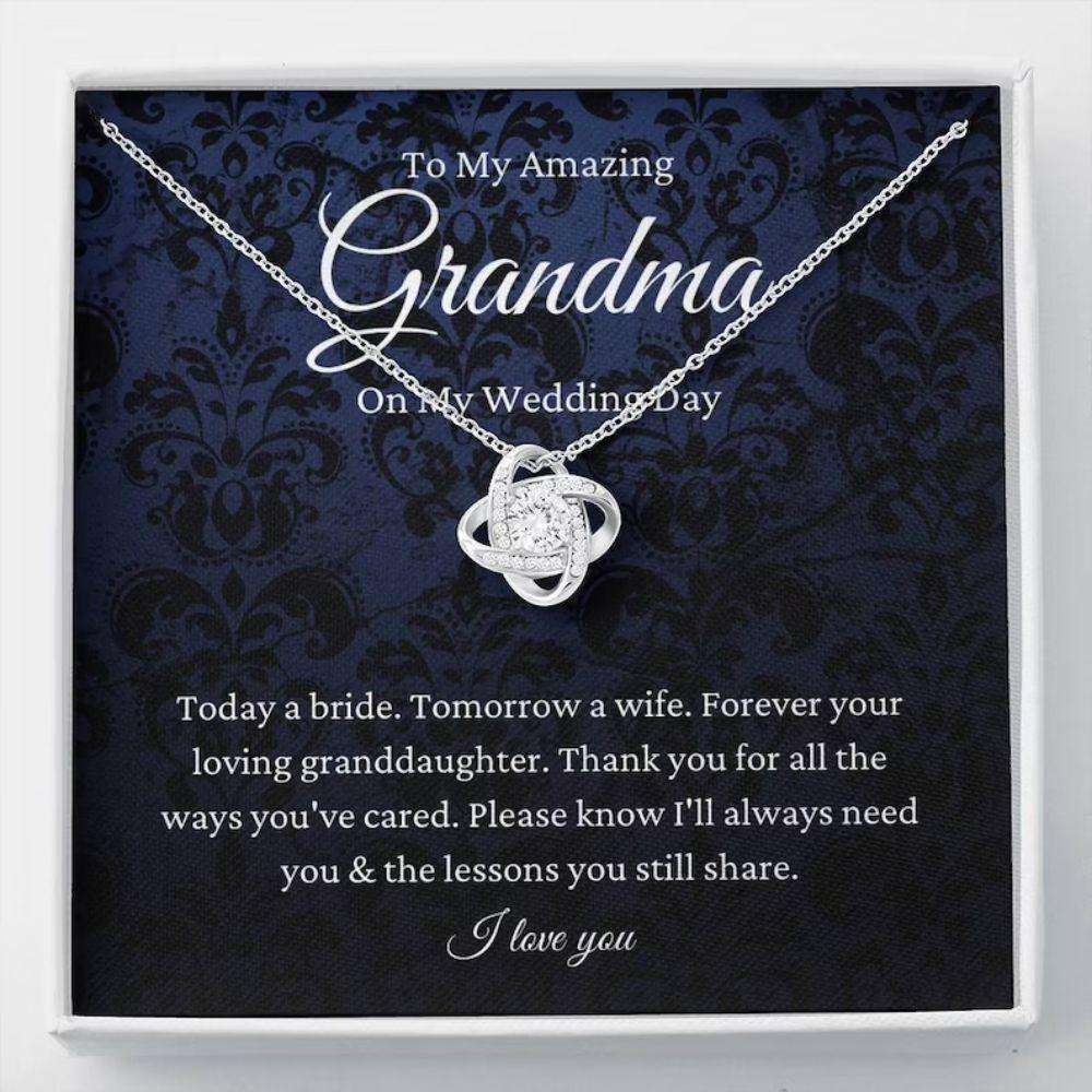 Grandmother Necklace, Grandmother Of The Bride Necklace Gift From Granddaughter, Grandma Wedding Gift Gifts For Daughter Rakva