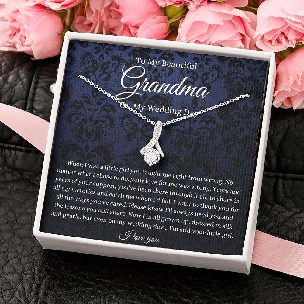 Grandmother Necklace, Grandmother Of The Bride Wedding Necklace Gift From Granddaughter Gifts For Daughter Rakva