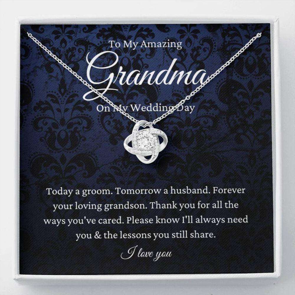 Grandmother Necklace, Grandmother Of The Groom Gift From Grandson, Groom To Grandma Wedding Day Gift Gifts for Grandmother Rakva