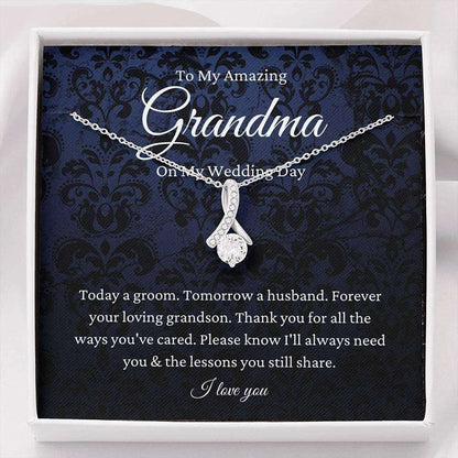 Grandmother Necklace, Grandmother Of The Groom Wedding Necklace Gift From Grandson Gifts for Grandmother Rakva